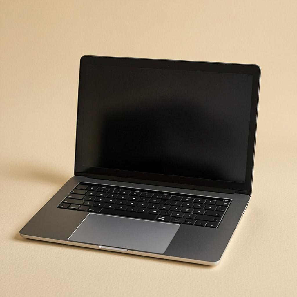 Laptop modular de 16 pulgadas sobre fondo verde